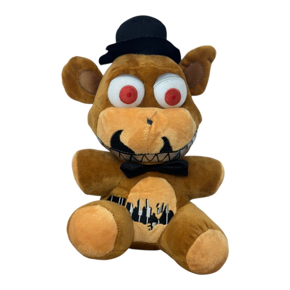 Five Nights at Freddys Nightmare Freddy Plush Toy Black Hat Bow Tie